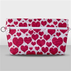 Hearts Valentine Pattern Seamless Handbag Organizer by Bedest