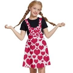 Hearts Valentine Pattern Seamless Kids  Apron Dress by Bedest