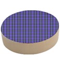 Blue Tartan Plaid 1 Wooden Bottle Opener (Round) View1