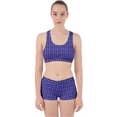 Blue Tartan Plaid 1 Work It Out Gym Set by dressshop