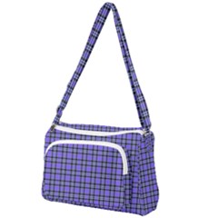 Blue Tartan Plaid 1 Front Pocket Crossbody Bag by dressshop