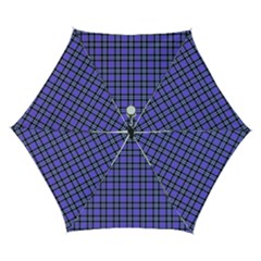 Blue Tartan Plaid 1 Automatic Folding Umbrella With Case (small) by dressshop