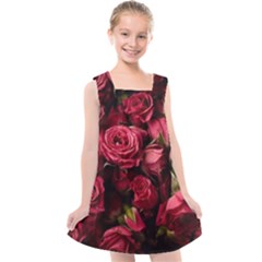 Floral Buds Of Roses Beautiful Flowers Kids  Cross Back Dress by Grandong