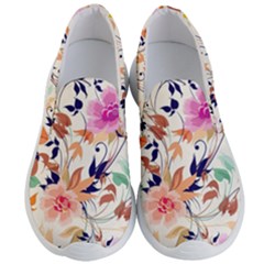 Abstract Floral Background Men s Lightweight Slip Ons by kyorashop23