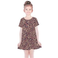 Human Spider Mutant Creatures Motif Random Pattern Kids  Simple Cotton Dress by dflcprintsclothing