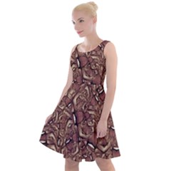 Human Spider Mutant Creatures Motif Random Pattern Knee Length Skater Dress by dflcprintsclothing