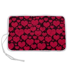 Valentines Day Hearts Pattern Love Red Pen Storage Case (l) by Maspions