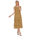 Autumn Fall Plaid Tartan 1 V-Neck Drawstring Shoulder Sleeveless Maxi Dress View3