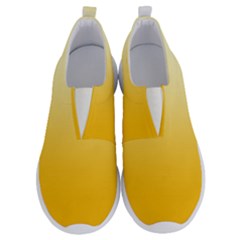 Cream Yellow To Amber Orange Linear Gradient No Lace Lightweight Shoes by GradientsOmbre