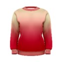 Cream Yellow To Crimson Red Linear Gradient Women s Sweatshirt View1