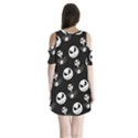 Jack Print, White, Before, Plain, Black, Simple, Christmas Shoulder Cutout Velvet One Piece View2