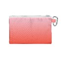 Pink Lace To Scarlet Red Linear Gradient Canvas Cosmetic Bag (Medium) View2