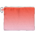 Scarlet Red To Pink Lace Linear Gradient Canvas Cosmetic Bag (XXL) View1