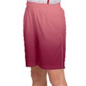 Coral Pink To Burgundy Red Linear Gradient Kids  Basketball Shorts View2