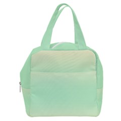 Cream Yellow To Mint Green Bilinear Gradient Boxy Hand Bag by GradientsOmbre