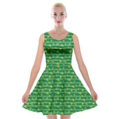 Golden Leaves Velvet Skater Dress by designsbymallika