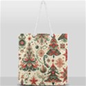 Christmas Tree Snow Full Print Rope Handle Tote (Large) View1