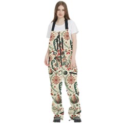 Christmas Tree Snow Women s Front Zip Ski And Snowboard Bib Pants by Bedest