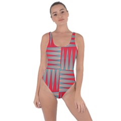 Zigzag Pattern Chevron Red Bring Sexy Back Swimsuit by Bedest