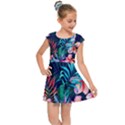 Hawaiian Flowers Hawaii Kids  Cap Sleeve Dress View1