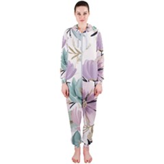 Flowers Pattern Floral Hooded Jumpsuit (ladies) by Sabxi