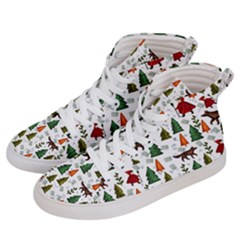 Little Red Riding Hood Seamless Men s Hi-top Skate Sneakers by Sabxi