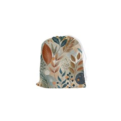 Leaves Pattern Flora Drawstring Pouch (xs) by Sabxi