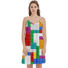 Colorful Bricks, Bricks, Colorful Mini Camis Dress With Pockets by kyorashop23