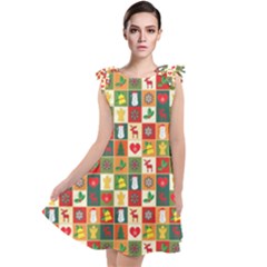 Template Christmas Pattern Tie Up Tunic Dress by Proyonanggan