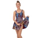 Castle Building Stained Glass Inside Out Casual Dress View3