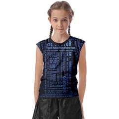 Doctor Who Tardis Kids  Raglan Cap Sleeve T-shirt by Cemarart