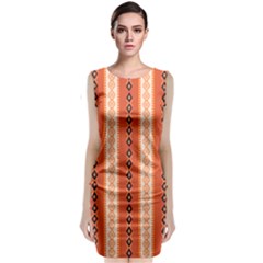 Geometrical Geometric Pattern Sleeveless Velvet Midi Dress by Sabxi