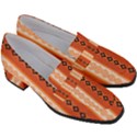 Geometrical Geometric Pattern Women s Chunky Heel Loafers View3