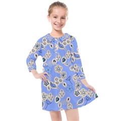 Abstract Pattern Kids  Quarter Sleeve Shirt Dress by Sabxi