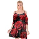 Red Roses Cutout Spaghetti Strap Chiffon Dress View1