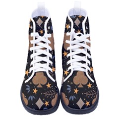 Seamless Pattern Repeat Repetition Kid s High-top Canvas Sneakers by Sabxi