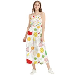 Pattern Seamless Texture Fruit Boho Sleeveless Summer Dress by Sabxi