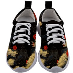 Korean Art Flowers Asian Pattern Kids Athletic Shoes by Sabxi