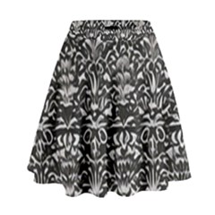 Gothic Leaf Pattern 2 High Waist Skirt by violetheavensky