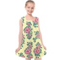 Retro 1880s Flowers Pattern 8 Kids  Cross Back Dress View1