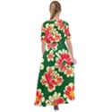 Retro 40s 50s Mexico Flowers Pattern 2 Waist Tie Boho Maxi Dress View2