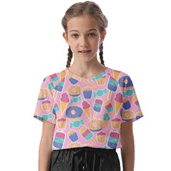 Ice Cream Donut Sweets Candie Kids  Basic T-shirt by Apenda