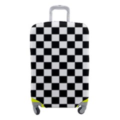 Pattern Checkered Squares Black White Pattern Luggage Cover (small) by Sabxi