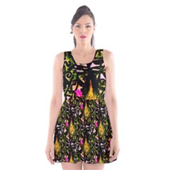 Abstract Print Scoop Neck Skater Dress by fashionfr3ak