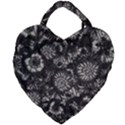 Mid Century Retro Floral 1970s 1960s Pattern 71 Giant Heart Shaped Tote View1