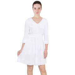 Quarter Sleeve Ruffle Waist Dress Icon