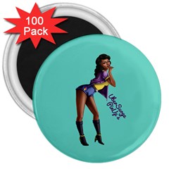 Pin Up 2 100 Pack Large Magnet (round) by UberSurgePinUps