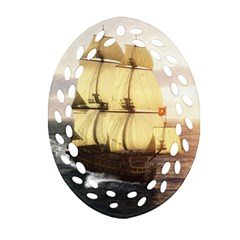 French Warship Ornament (oval Filigree) by gatterwe