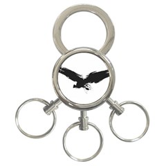 Grunge Bird 3-ring Key Chain by magann