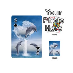 The Heart Of The Dolphins Playing Cards 54 Designs (mini) by gatterwe